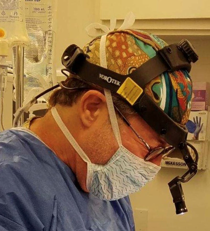 Dr. Kornstein wearing mask